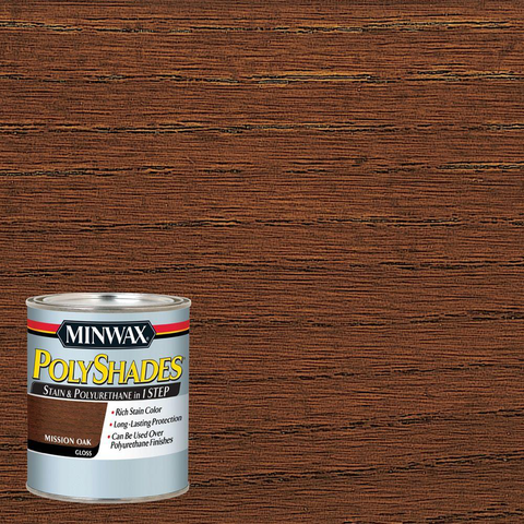 PolyShades Antique Walnut Satin Bombay Mahogany Classic Black Gloss Polyurethane in 1 Step